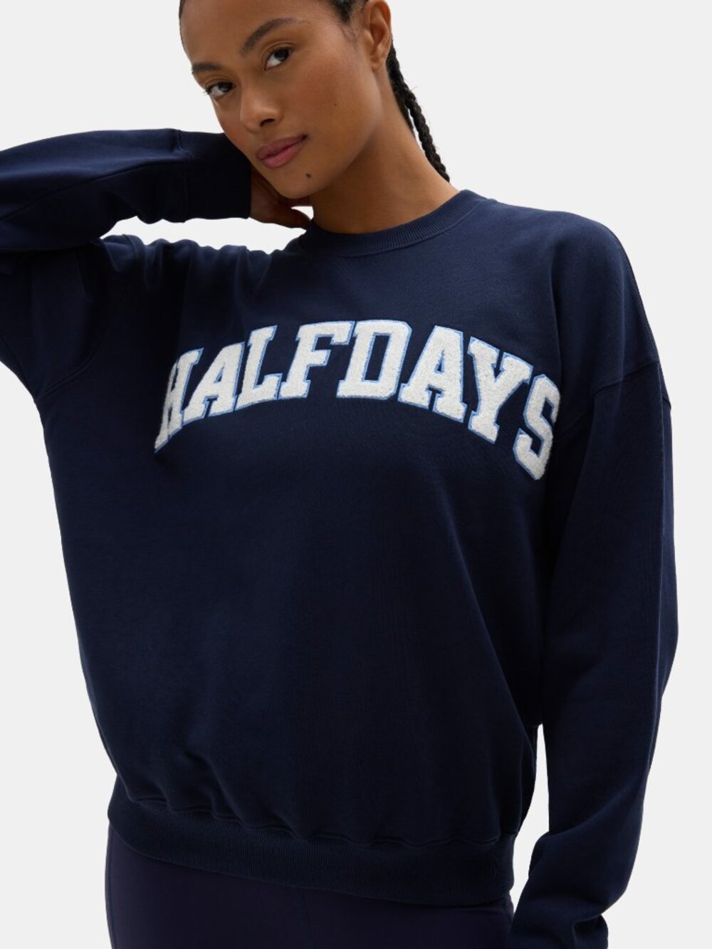 Halfdays Crewneck Sweatshirt - Navy - Size XS